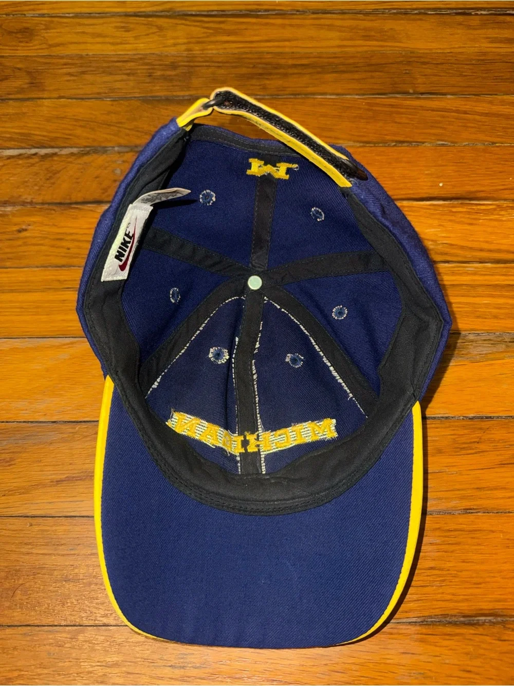 Nike Navy and Yellow Michigan Baseball Cap